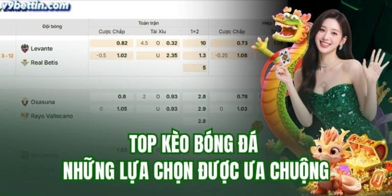Tổng hợp top các kèo bóng được ưa chuộng
